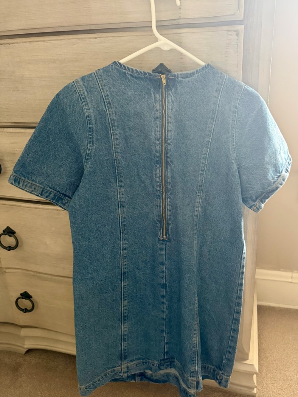 Old Navy Blue Denim Short Sleeve Dress - Picture 2 of 2